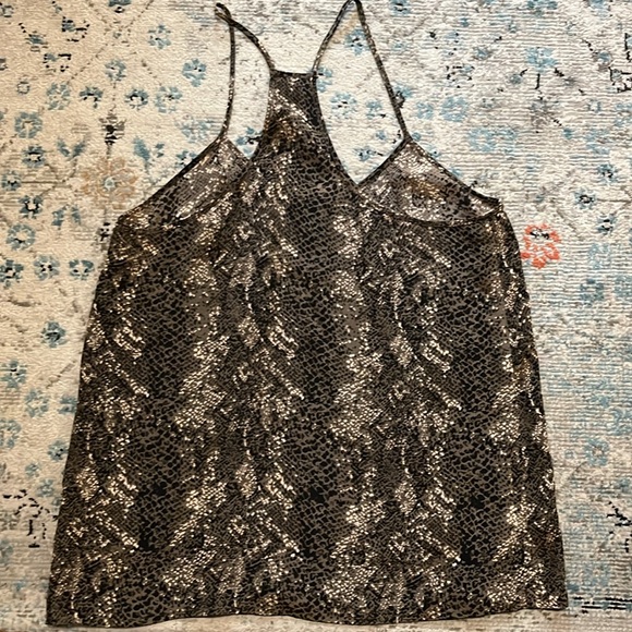 Joie 100% Silk Snake Print Pocket Cami Size Medium - Picture 7 of 14